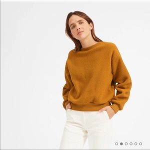 Everlane ReNew Oversized Fleece Sweater Mustard XS